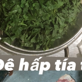 Đùi dê hấp tía tô 